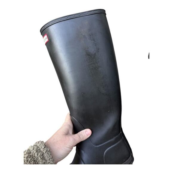 Hunter Original Tall Knee High Black Rain Boot Women size 10 - Picture 7 of 12
